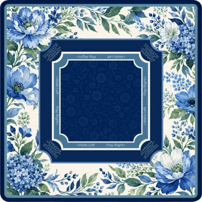 Cobalt Garden Mahjong Mat