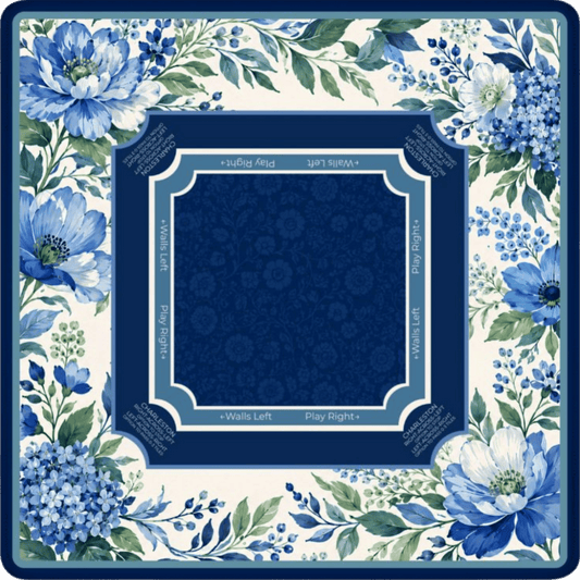 Cobalt Garden Mahjong Mat