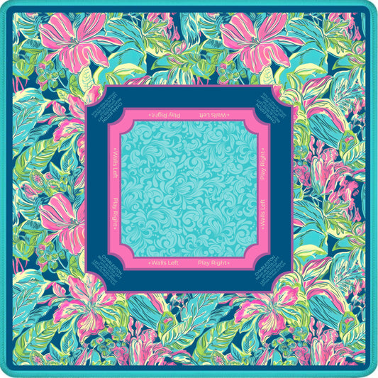 Electric Hibiscus Mahjong Mat