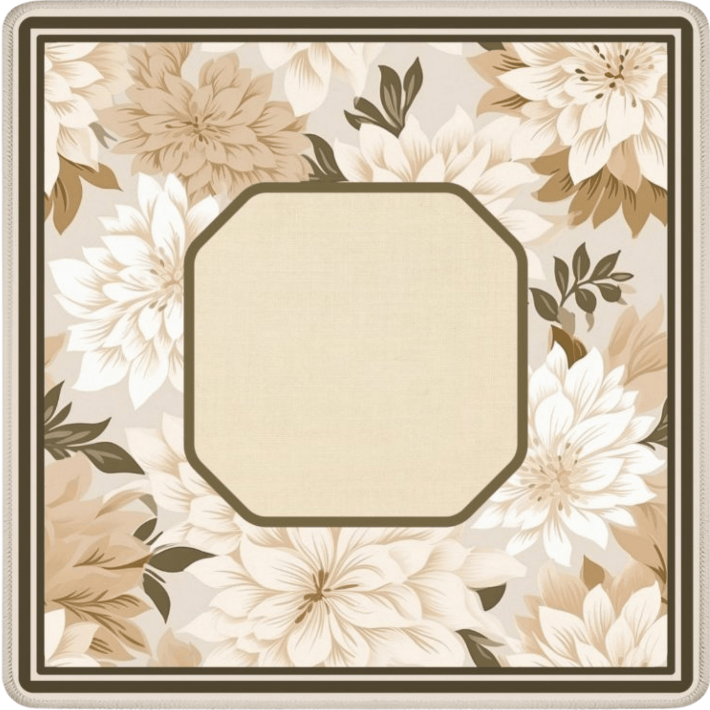 Linen Blossom Mahjong Mat