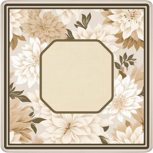 Linen Blossom Mahjong Mat