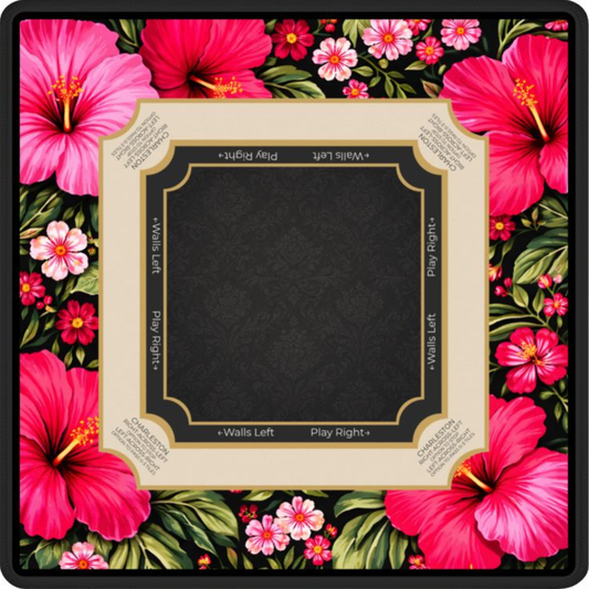 Midnight Hibiscus Mahjong Mat