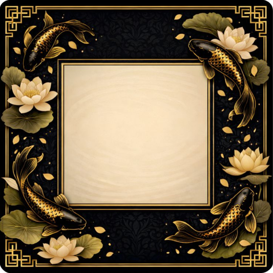 Midnight Koi Garden Mahjong Mat