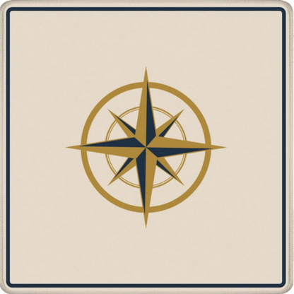 Northpoint Club mahjong mat with coastal nautical pattern and blue accents