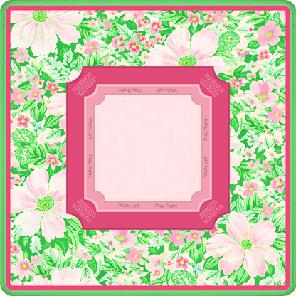 Palm Beach Blossom mahjong mat flat lay showing the full design