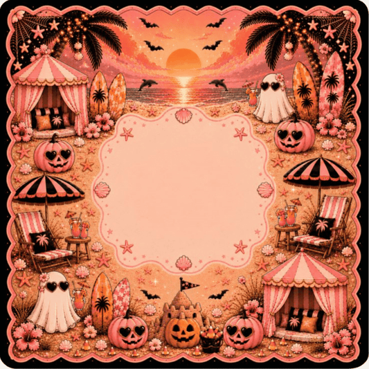 Palm Beach Summerween Mahjong Mat