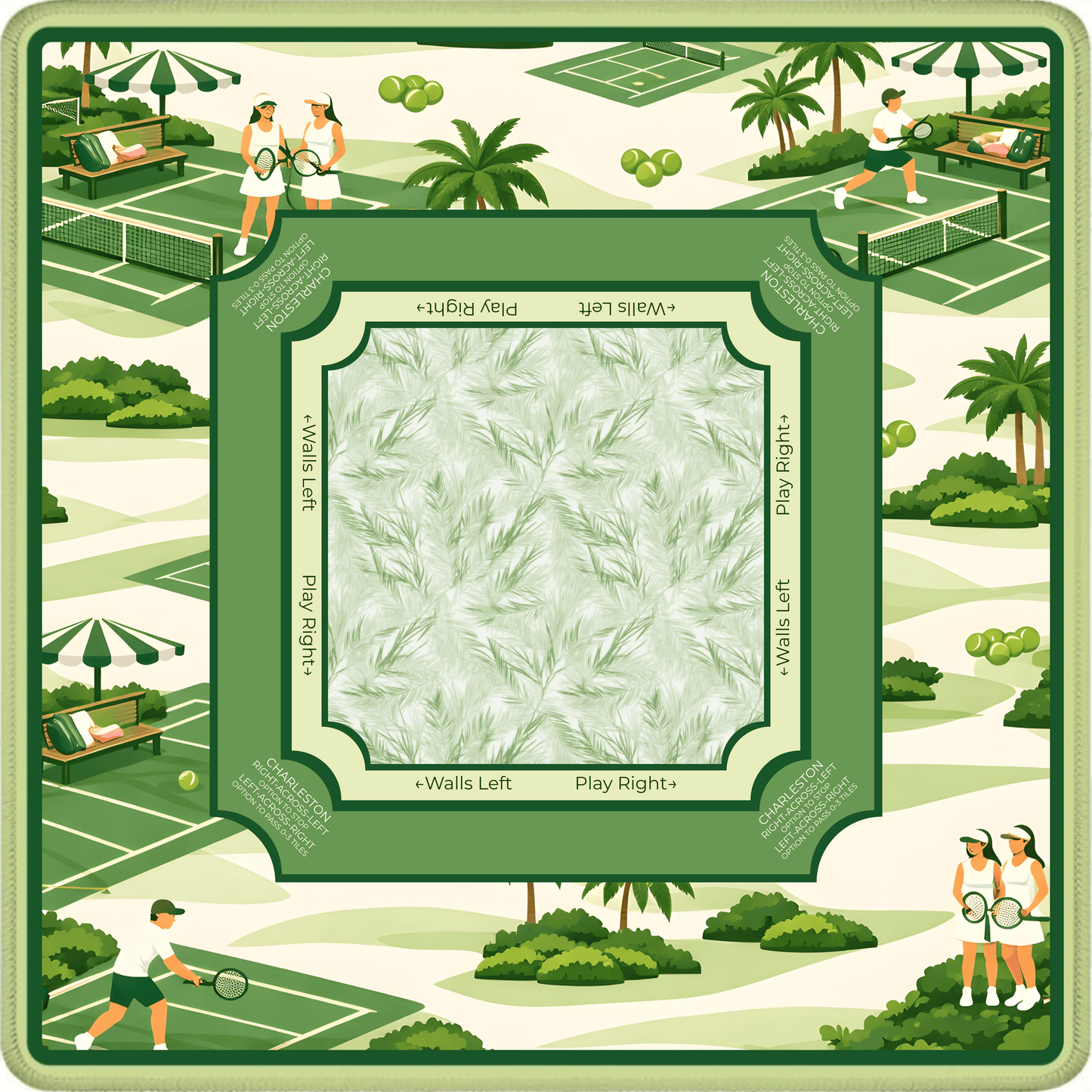 Palm Court Tennis Club Mahjong Mat