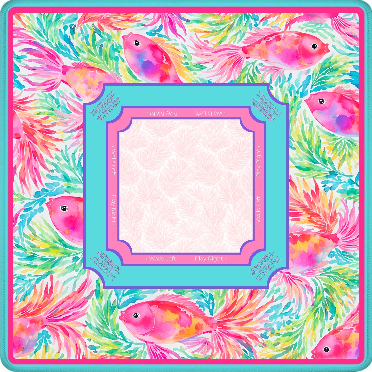 Pink Reef Mahjong Mat