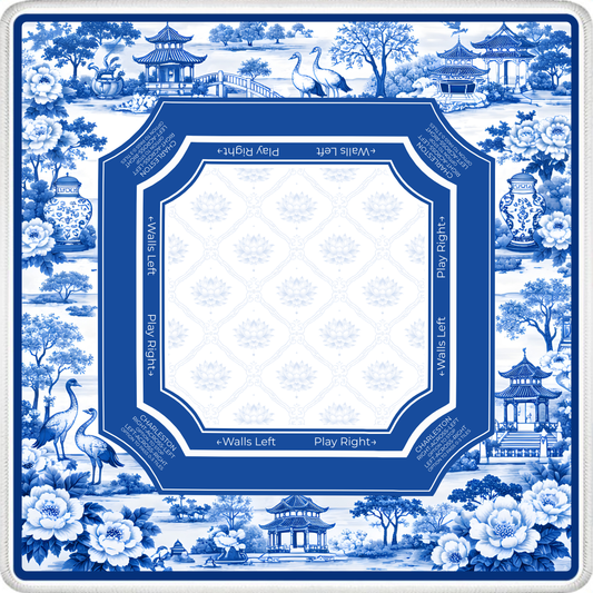 Porcelain Crane Garden Mahjong Mat