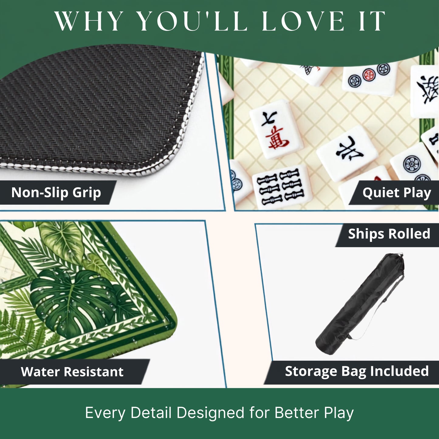 Palm Garden Tropical Mahjong Mat