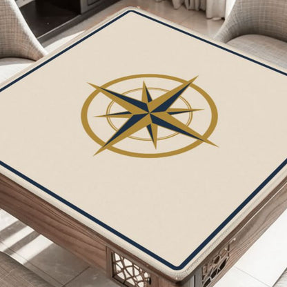Northpoint Club nautical mahjong mat on table with classic coastal blue design