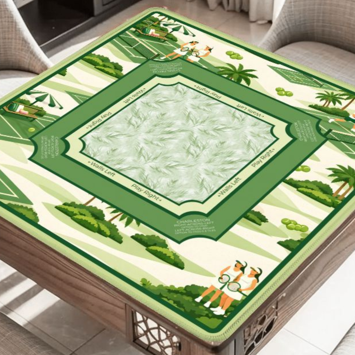 Palm Court Tennis Club Mahjong Mat