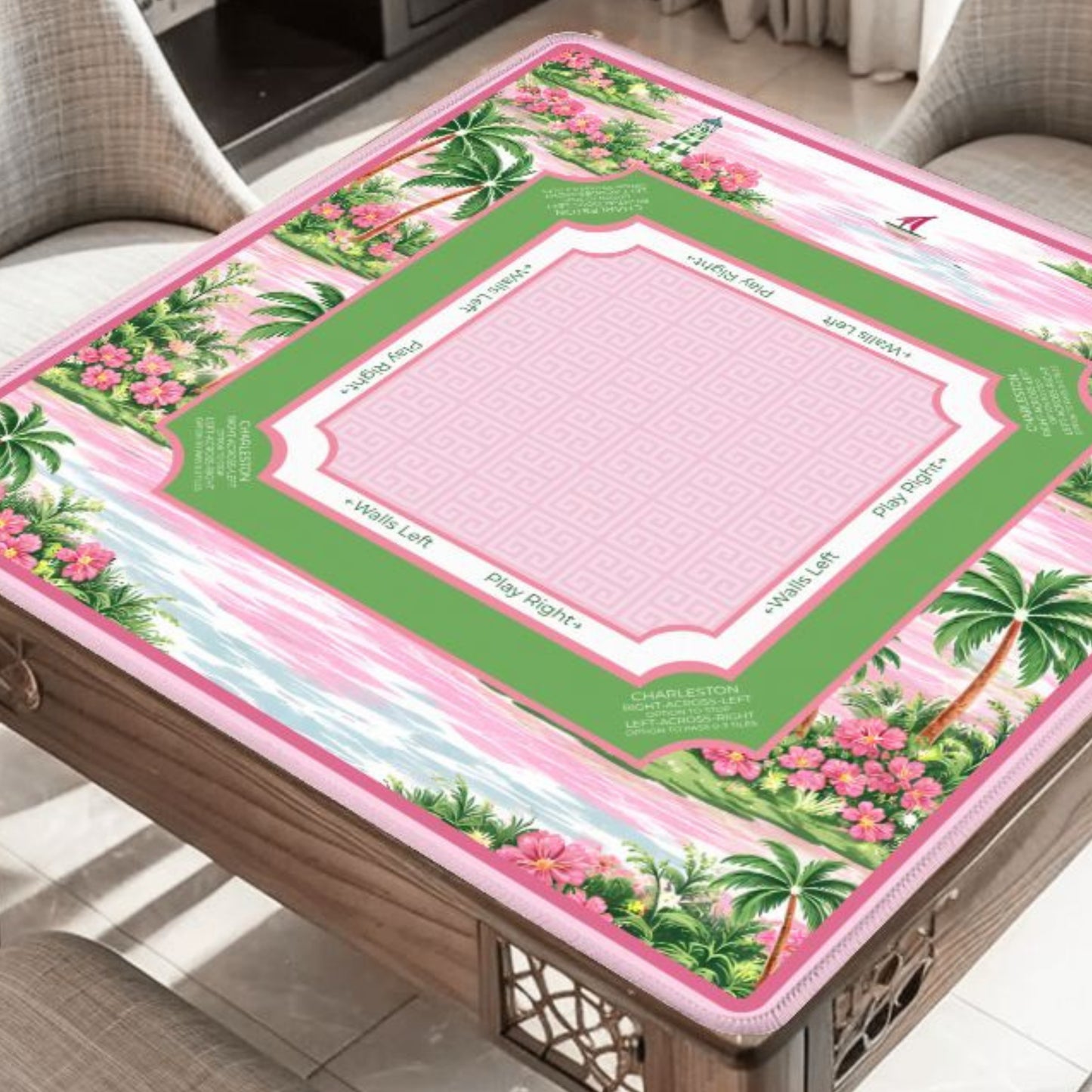 Pink Regatta Mahjong Mat