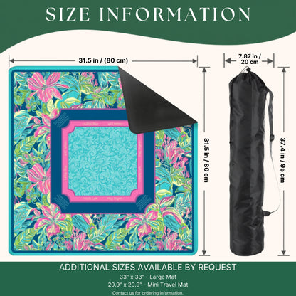 Electric Hibiscus Mahjong Mat