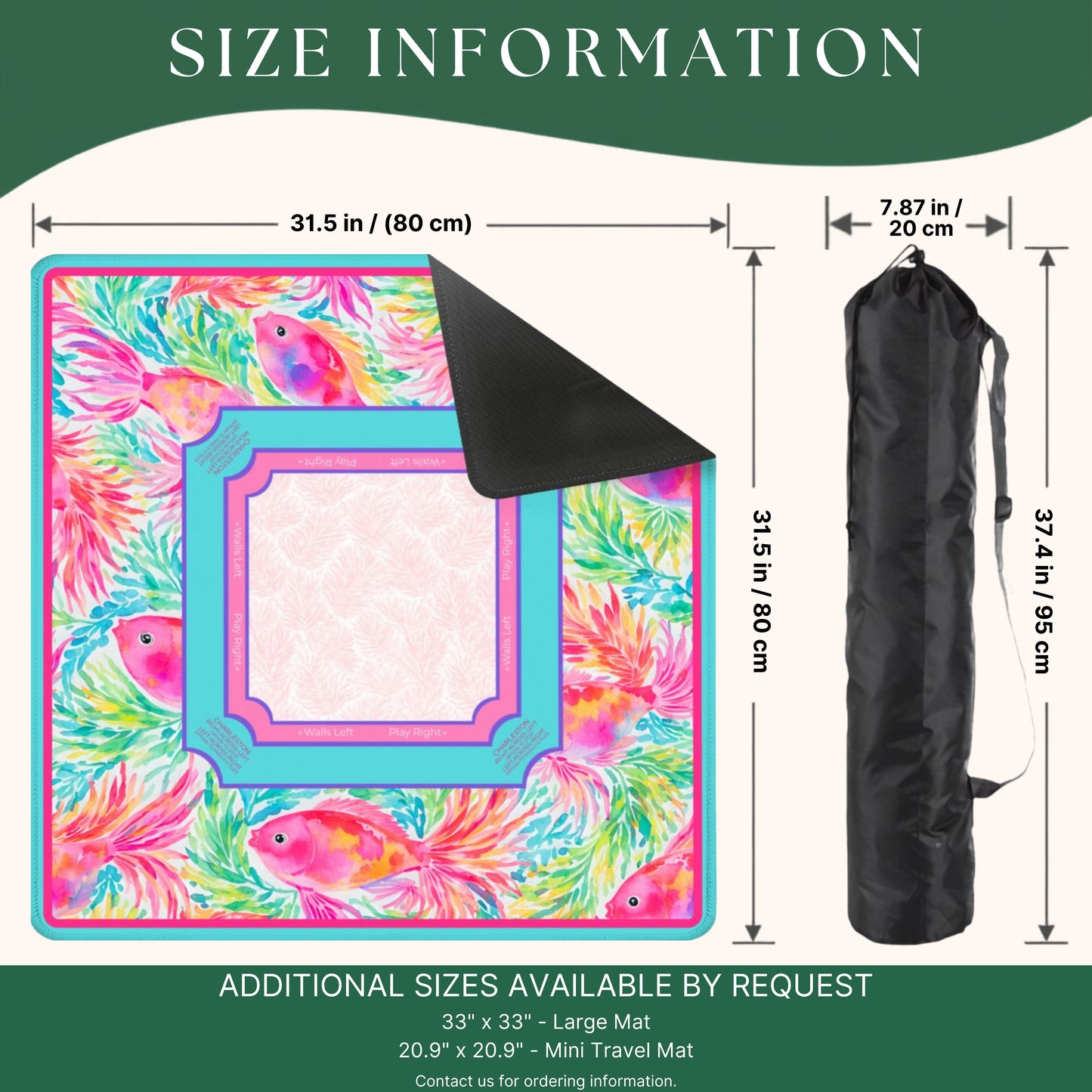 Pink Reef Mahjong Mat