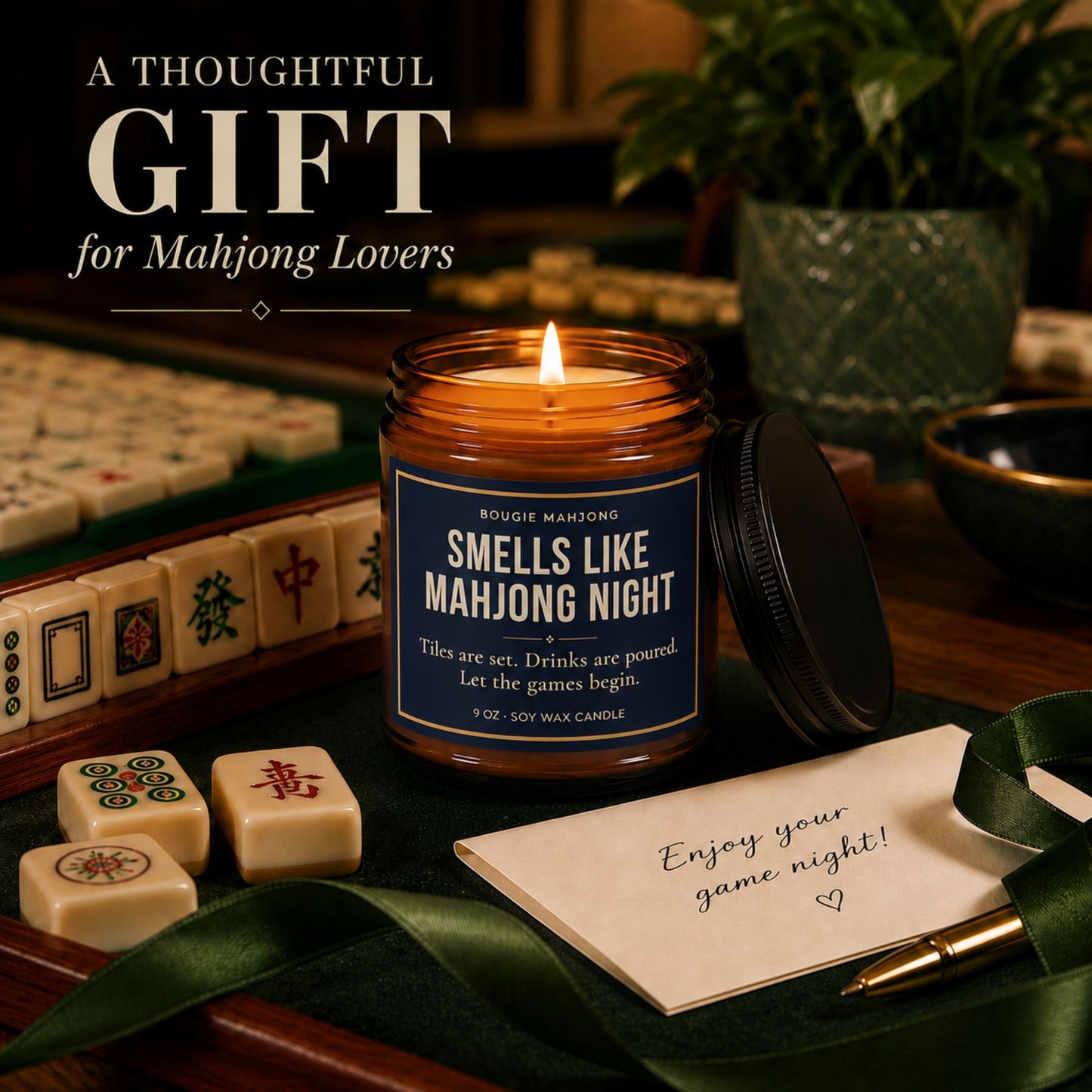 Smells Like Mahjong Night Candle
